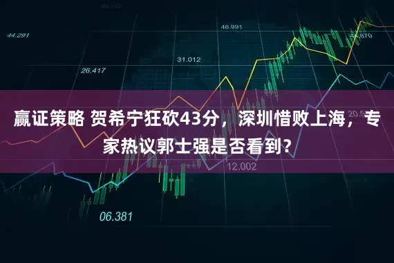赢证策略 贺希宁狂砍43分，深圳惜败上海，专家热议郭士强是否看到？